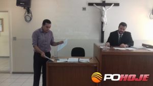 Promotor eleitoral Paulo Henrique Delicole e o juiz eleitoral Bruno Henrique Oliveira