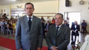 Prefeito empossado JoÃ£o Carlos Castilho e o vice Macaquinho
