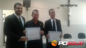 Juiz Bruno Henrique, vice-prefeito eleito de Lagoa Grande Zé Orlando e o prefeito eleito Edson Sabino (Foto: Aldieres Brito)