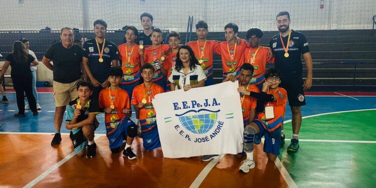 Vôlei Masculino da Escola Estadual Padre José André é Medalha de Ouro na Etapa Microrregional dos Jogos Escolares de Minas Gerais
