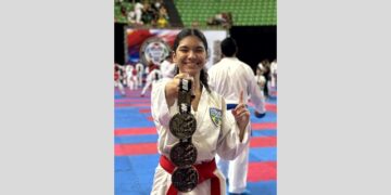 Filha de olegariense, karateca de 15 anos conquista ouro na Copa do Brasil e mira o Pan-Americano