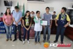 Diretora Tianinha, professores e homenageados