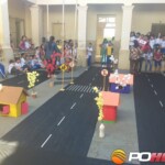 Alunos em atividades sobre em trânsito em 2019 (foto antes da pandemia)